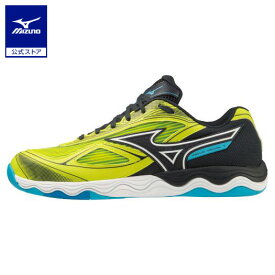 ミズノ公式 ウエーブメダル7 卓球 ユニセックス イエロー×ブラック×ライトブルー クリアランス