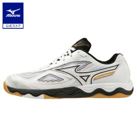 ミズノ公式 ウエーブメダル7 卓球 ユニセックス ホワイト×ブラック×ゴールド クリアランス