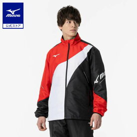 ミズノ公式 アクティブウォーマージャケット ユニセックス ブラック×レッド クリアランス