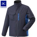 ミズノ公式 【発熱素材】ブレスサーモ中綿ブルゾン ワーキング ユニセックス ネイビー×ブルー