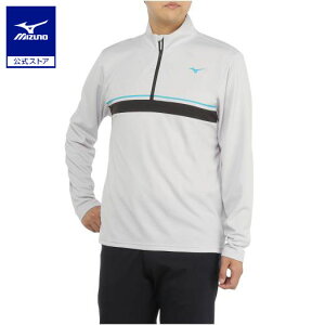 ミズノ公式 【グローバルモデル/発熱素材】ブレスサーモ長袖ハーフジップシャツ メンズ グレー