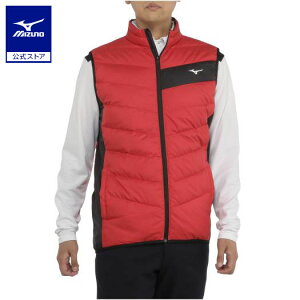 ミズノ公式 【グローバルモデル/発熱素材】ブレスサーモダウンベスト メンズ レッド