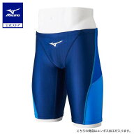 【楽天スーパーSALE割引】ミズノ公式 競泳用ハーフスパッツ メンズ ネイビー×ブルー クリアランス