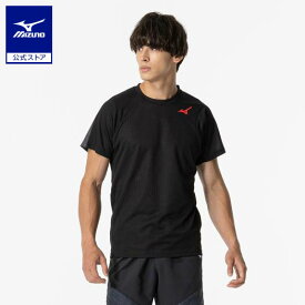 ミズノ公式 【汗処理/通気】MTCドライエアロフロープラクティスシャツ 半袖/陸上競技 ユニセックス ブラック クリアランス