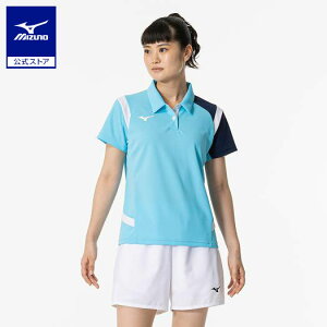 ミズノ公式 ゲームシャツ ラケットスポーツ レディース ブルーフィッシュ
