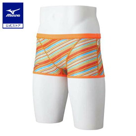 ミズノ公式 競泳練習用【Rikako Ikee collection】ショートスパッツ メンズ(リバーシブル) オレンジクラウンフィッシュ クリアランス