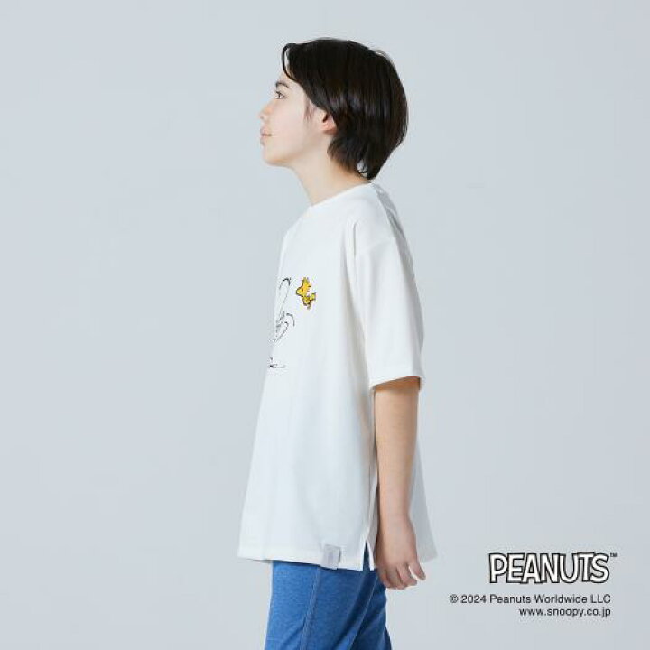 [ミズノ] PEANUTS リサイクルポリエステルTシャツ 親子コーデ スヌーピー 大人・ママ用【PEANUTS】スヌーピーＴシャツ  [品番：MTIK0010307]｜こどもの森e-shop（コドモノモリイーショップ）のキッズファッション通販｜SHOPLIST（ショップリスト） [ ミズノ] PEANUTS リサイクルポリエステルTシャツ 親子コーデ スヌーピー