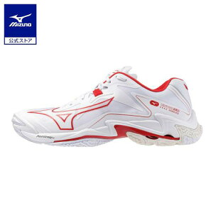 ミズノ公式 ウエーブライトニング Z8 WAVE LIGHTNING Z8 バレーボール シューズ ローカット メンズ レディース ホワイト×レッド クリアランス