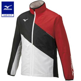 ミズノ公式 アクティブウォーマージャケット ユニセックス ブラック×レッド×ホワイト クリアランス