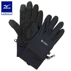 ミズノ公式 【発熱素材】WINDSTOPPER ブレスサーモグラブ タッチパネル対応 ユニセックス ブラック