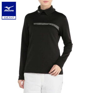 ミズノ公式 【発熱素材】ブレスサーモスリットタートルネックシャツ レディース ブラック クリアランス