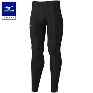 ミズノ公式 レーシングタイツ ロング/陸上競技 ユニセックス ブラック×ディーバブルー