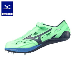 ミズノ公式 クロノインクスNEO 短距離/ハードル ユニセックス ライトグリーン×ネイビー