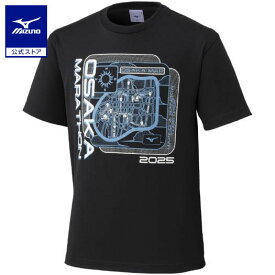 ミズノ公式 【大阪マラソン2025】Tシャツ オーロラ ユニセックス ブラック
