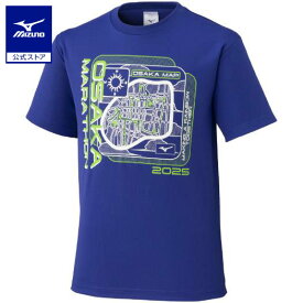 ミズノ公式 【大阪マラソン2025】Tシャツ オーロラ ユニセックス ジャパンブルー