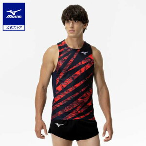 ミズノ公式 【汗処理/通気】MTCドライエアロフローレーシングシャツ 陸上競技 ユニセックス ディープネイビー クリアランス