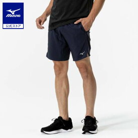 ミズノ公式 ランニング マルチポケットパンツハーフ 9インチ ユニセックス ネイビー