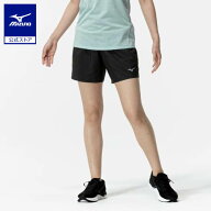 ミズノ公式 ランニング マルチポケットパンツ プラス 6.5インチ レディース ブラック