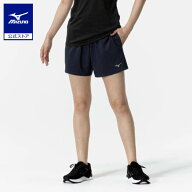 ミズノ公式 ランニング マルチポケットパンツ プラス 6.5インチ レディース ネイビー