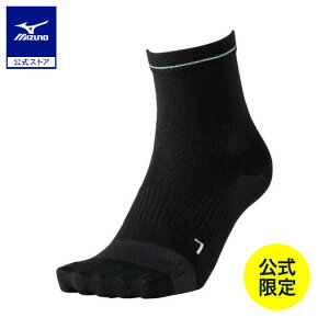 ミズノ公式 【ミズノ直営店限定】ランニングクルーソックス ユニセックス ブラック