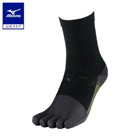 ミズノ公式 ゼログライドネオショートソックス 5本指 ユニセックス ブラック