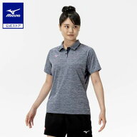 卓球 ゲームシャツ ミズノ 公式 レディース MIZUNO シャツ 日本卓球協会公認商品 ドレスネイビー