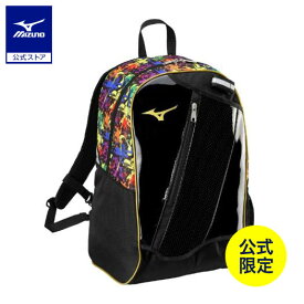 野球 リュック 23L 大容量 小学生 低学年 ミズノ公式限定 MIZUNO バックパック Jr ネオダイバーシティモデル バット収納可 ジュニア 少年野球 ブラック 1FJDCR02