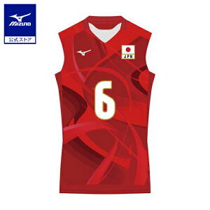 ミズノ公式 2025バレーボール女子日本代表オーセンティックシャツ レディース レッド 関菜々巳 ユニフォーム シャツ
