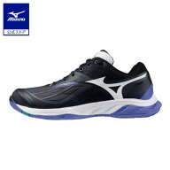 返品送料無料 バドミントン シューズ ミズノ 公式 ウエーブファング2 メンズ レディース MIZUNO ネイビー…