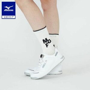 ミズノ公式【MGFコレクション/吸湿発熱】ブレスサーモミドル丈ソックス レディース ホワイト