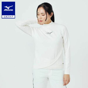 ミズノ公式 アシンメトリーハイネックシャツ レディース オフホワイト