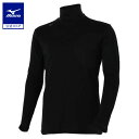 ミズノ公式 ゴルフウェア 【吸湿発熱】バイオネクスト ブレスサーモウール ハイネック長袖 メンズ ブラック