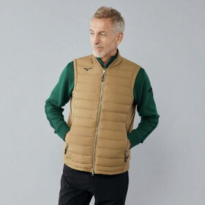 ミズノ公式【吸湿発熱】MIZUNOブレスサーモハイブリッドベスト メンズ ベージュ