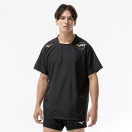 【楽天スーパーSALE割引】ミズノ公式 N-XTピステ 半袖/バレーボール ユニセックス ブラックxゴールド
