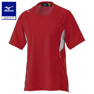 ミズノ公式 ゲームシャツ レディース/ソフトボール レッド×ホワイト クリアランス