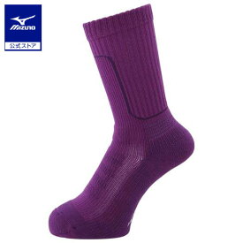 ミズノ公式 中厚パイルソックス レディース パープル