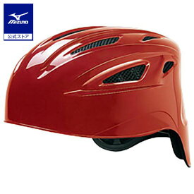 ミズノ公式 軟式用ヘルメット キャッチャー用／野球 レッド
