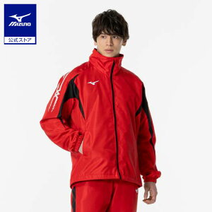 ミズノ公式 【発熱素材】ブレスサーモウォーマーシャツ ユニセックス チャイニーズレッド×ブラック