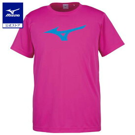 ミズノ公式 Tシャツ ユニセックス ピンク×サックス