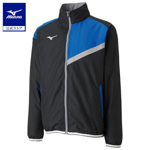 ミズノ公式 トレーニングクロスシャツ ユニセックス ブラック×サーフブルー