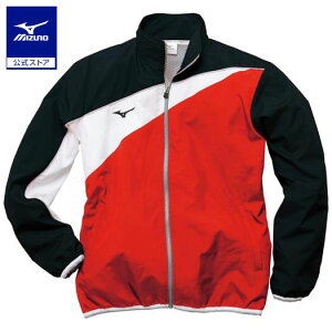 ミズノ公式 トレーニングクロスシャツ ユニセックス チャイニーズレッド×ブラック