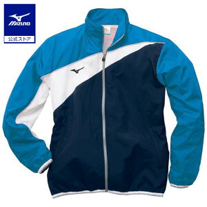 ミズノ公式 トレーニングクロスシャツ ユニセックス ドレスネイビー×サックス