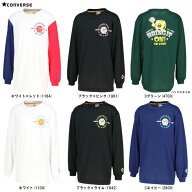 ◆メール便対応商品◆CONVERSE（コンバース）Jr.プリントロングスリーブシャツ（CB452360L）（バスケット…