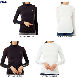 ◆メール便対応商品◆FILA（フィラ）接触冷感ハイネックコンプレッションシャツ（411400）（スポーツ/トレーニング/インナー/着圧/ウエア/吸汗速乾/UVカット/女性用/レディース）