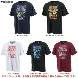 ◆メール便対応商品◆【Sのみ】CONVERSE（コンバース）バスケット プリントTシャツ（CB212361）（バスケットボール/スポーツ/トレーニング/部活/ウェア/プラシャツ/半袖/吸汗速乾/男性用/メンズ）