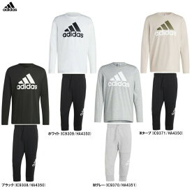 adidas（アディダス）M ESS BL SJ LS Tシャツ 7分丈スウェットパンツ 上下セット（ECR12/ECQ60）（スポーツ/トレーニング/ロンT/長袖/クロップド/セットアップ/男性用/メンズ）