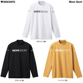 DESCENTE（デサント）ムーブスポーツ SUNSCREEN モックネック ロングスリーブシャツ（DMMWJB54）（Move Sport/スポーツ/トレーニング/トップス/Tシャツ/ロンT/長袖/ストレッチ/吸汗速乾/UVカット/男性用/メンズ）