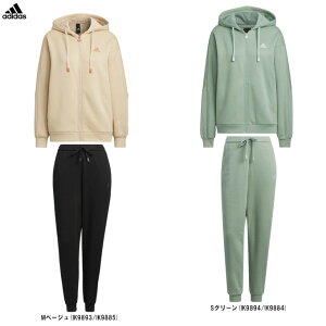 【XLサイズのみ】adidas(アディダス)ワーディング ルーズフィット フリース フルジップパーカー フルレングスパンツ 上下セット(IEH71/IEH69)(スポーツ/トレーニング/ランニング/セットア
