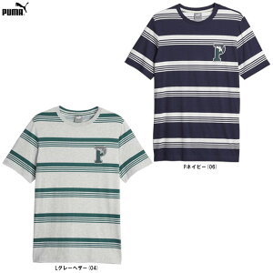 ◆メール便対応商品◆PUMA(プーマ)PUMA SQUAD ストライプ Tシャツ(678390)(スポーツ/トレーニング/ランニング/ジム/ジョギング/ウェア/半袖/カジュアル/男性用/メンズ)