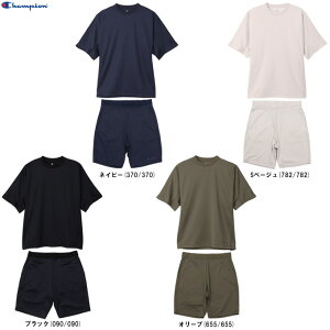 Champion(チャンピオン)リカバリーウェア ショートスリーブTシャツ パンツ 上下セット(C3CS390/C3CS590)(スポーツ/トレーニング/ランニング/ジム/セットアップ/ウェア/半袖/男性用/メンズ)